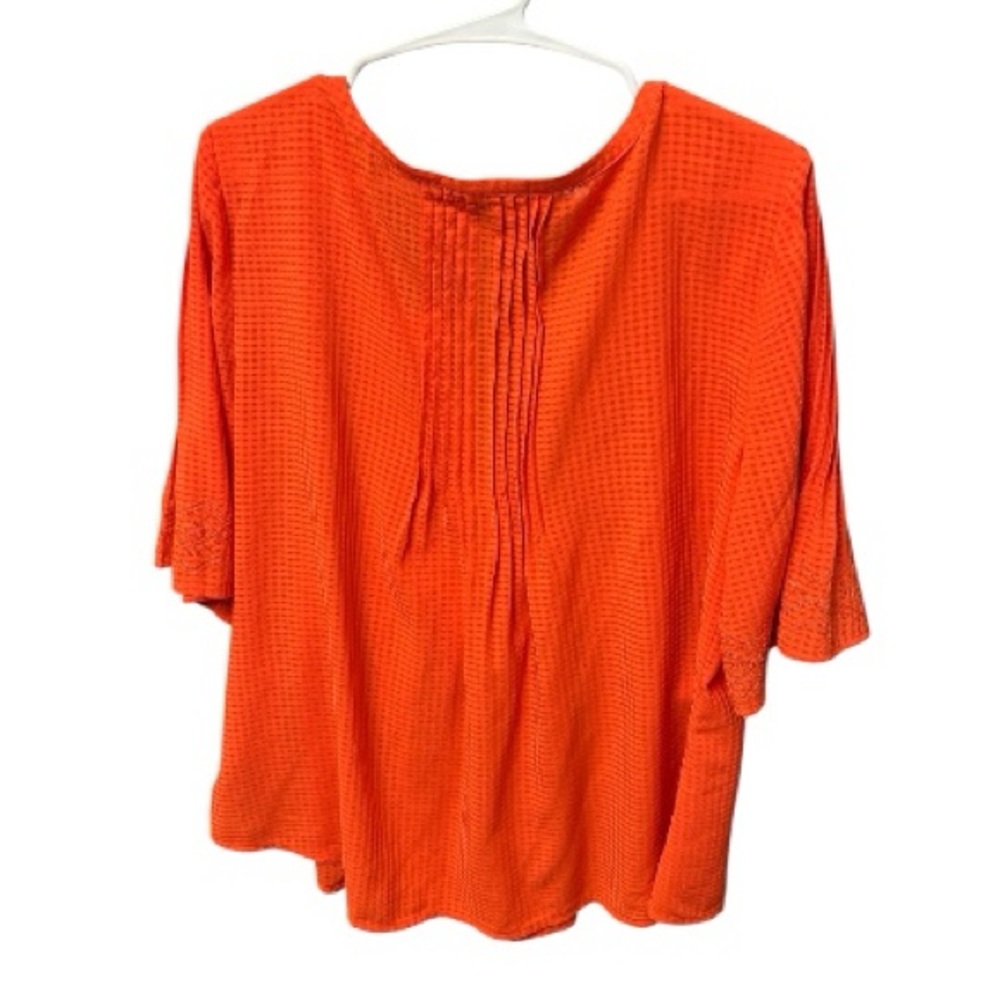 Sanctuary Women's Orange Top with Flared Sleeves Size Large EUC - Picture 3 of 7